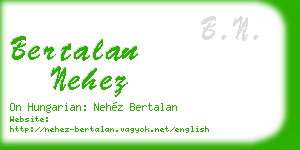 bertalan nehez business card