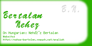 bertalan nehez business card